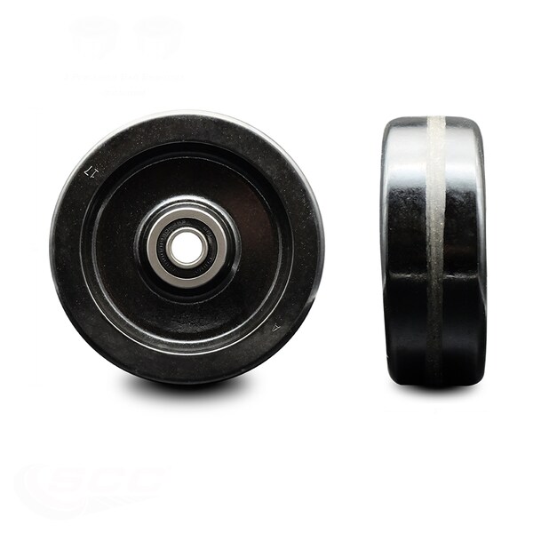 SCC - 8" Phenolic Wheel Only w/Ball Bearing - 1/2" Bore - 1400 lbs Capacity